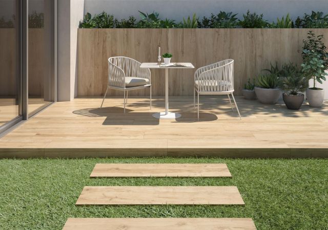 Terrasse en carrelage à Calais - Comptoir du carrelage